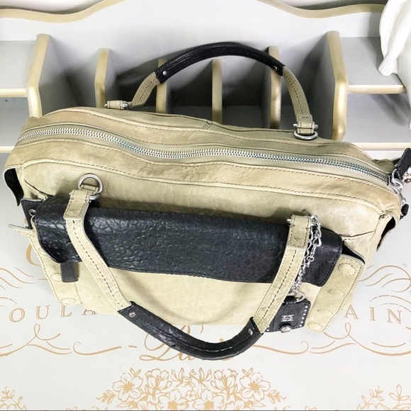 OLIVIA Harris olive green & black hobo bag - Picture 5 of 13